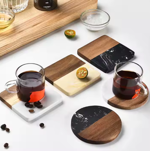 Holz/Marmor Untersetzer