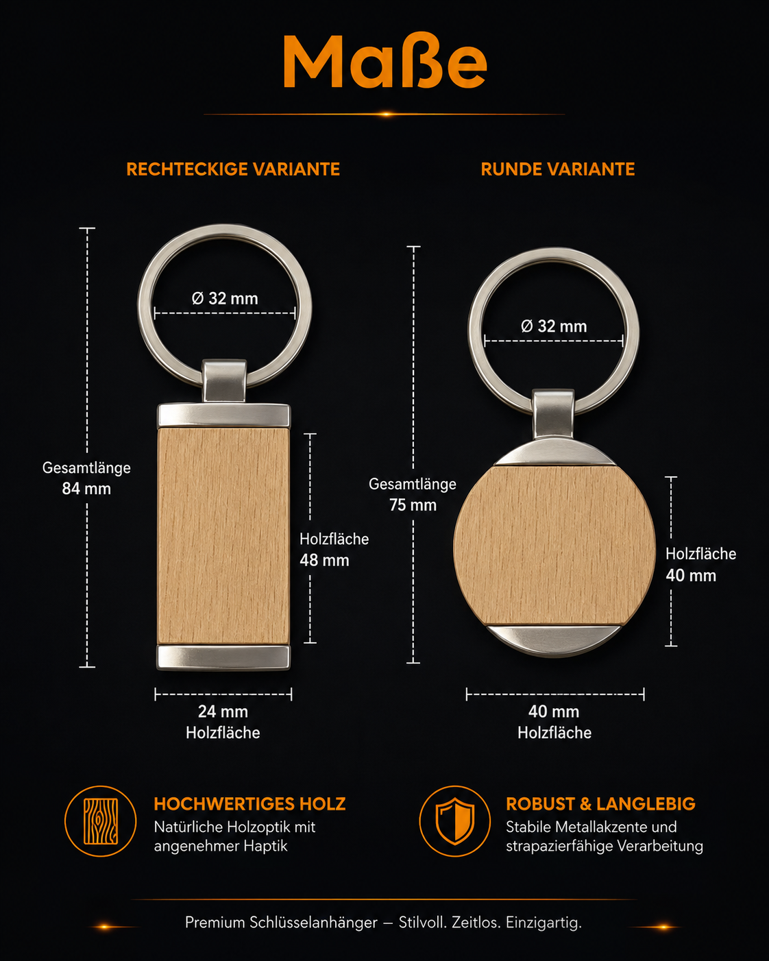 Holz Schlüsselanhänger